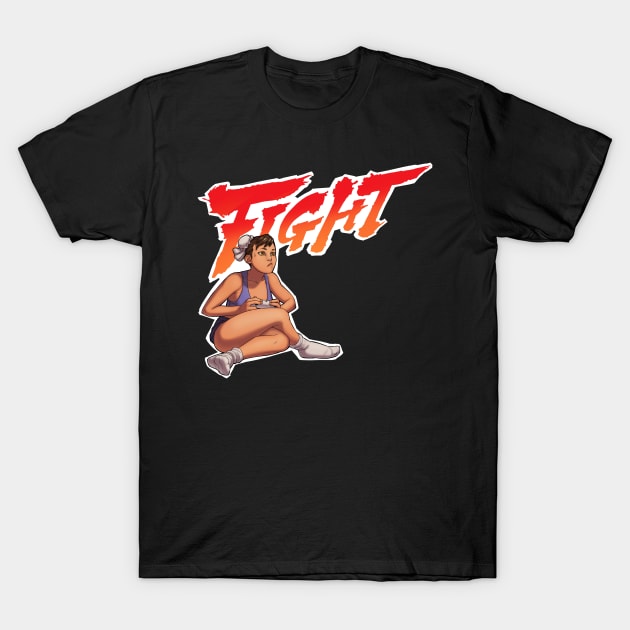 Chun-li Fight! T-Shirt by LuizFerrarezzi